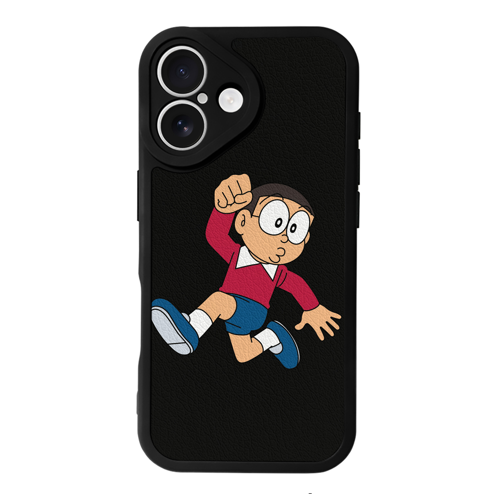 （画像用） ドラえもん 野比 のび太 Doraemon Nobita Nobi 【iPhone 16シリーズ対応】シリコンスマホケース（レザー調） 材質：シリコン